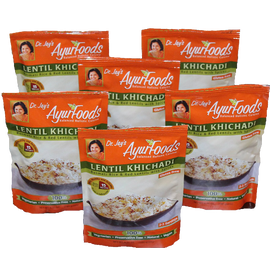 Dr. Jay's Ayurfoods Lentil Khichadi 6 Pack  Premium Blend Of Basmati Rice, Lentils And Spices, Free Of Preservatives